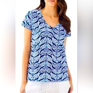 NWT LILLY PULITZER ETTA TOP RESORT WHITE A MERMAIDS TAIL RARE FIND